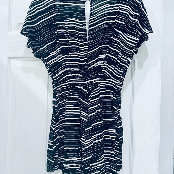 Fighting Eel Ava Sky black white stripe romper kiwi mommy & me matching sz S - Picture 4 of 4